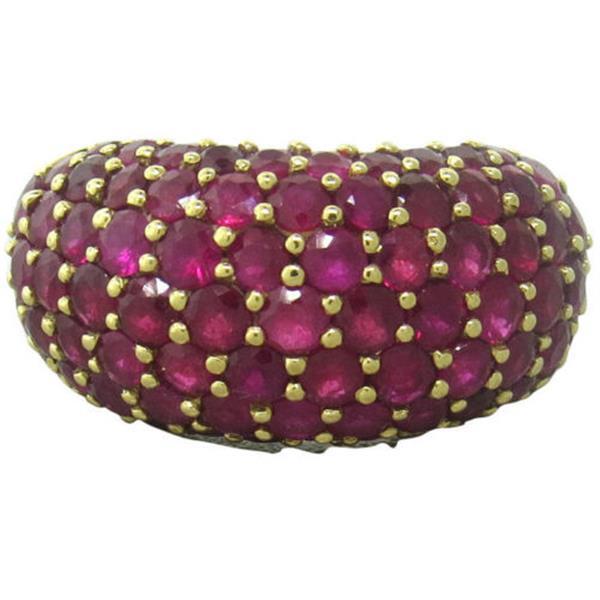 Ruby 18k Gold Dome Ring (1 of 5)