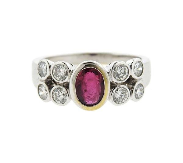 18k Gold Ruby Diamond Ring (1 of 4)