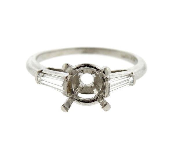 Platinum Diamond Engagement Ring Mounting Setting (1 of 3)