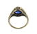 Art Deco 18k Gold Blue Stone Ring - 3