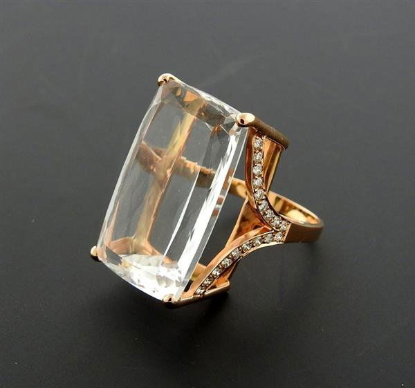 Jack Vartanian 18K Gold Diamond Quartz Cocktail Ring (1 of 6)