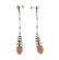 Avakian 18K Gold Diamond Pink Black Onyx Drop Earrings - 2