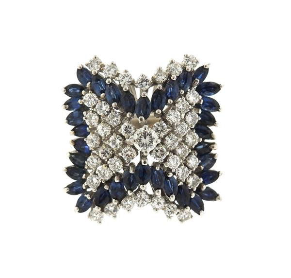 14k Gold 2.00ctw Diamond Sapphire Ring (1 of 5)