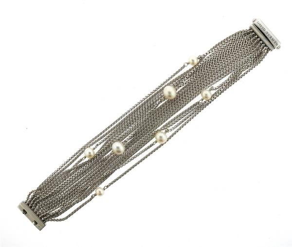 David Yurman Sterling Pearl Multi Chain Bracelet (1 of 3)