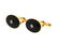 Mid Century 14k Gold Onyx Diamond Cufflinks - 2