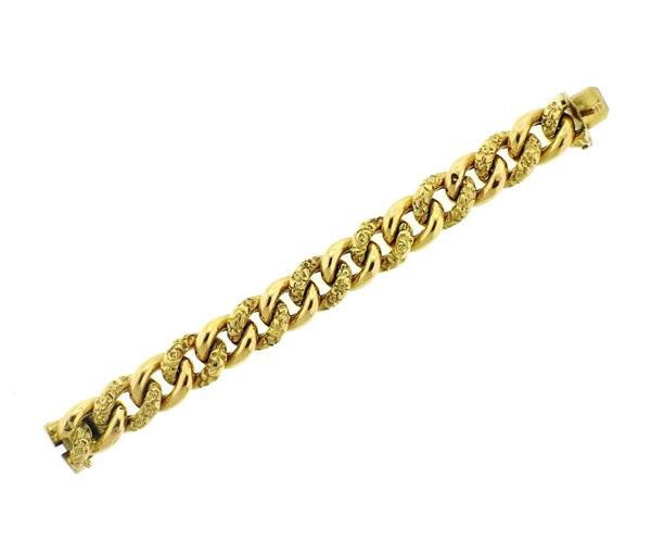 18k Gold Chain Link Bracelet (1 of 6)