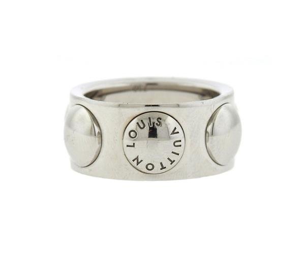Louis Vuitton Empreinte 18K Gold Wide Band Ring (1 of 4)