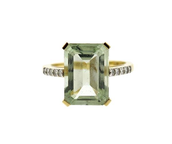 14k Gold Diamond Green Stone Ring (1 of 3)