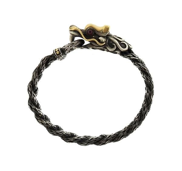 John Hardy Sterling 18k Gold Ruby  Naga Dragon Bracelet (1 of 5)