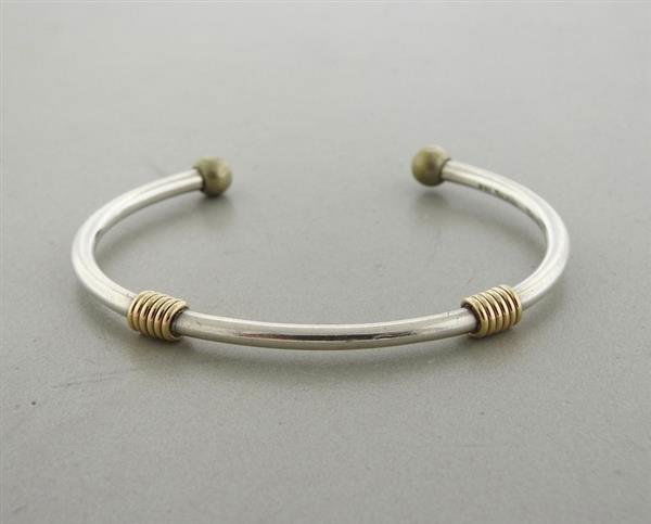 Tiffany & Co Sterling 14K Gold Cuff Bracelet (1 of 3)