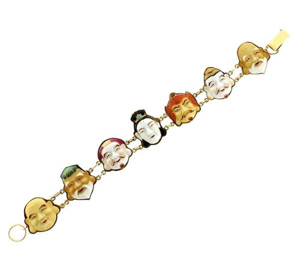 18K Gold Japanese Toshikane Seven Gods of Good Fortune (1 of 7)