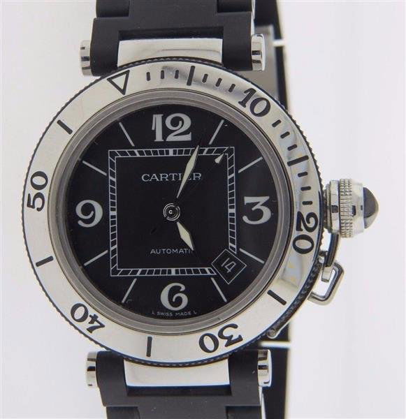 Cartier Pasha Seatimer Stainless Steel Mens Watch (1 of 6)