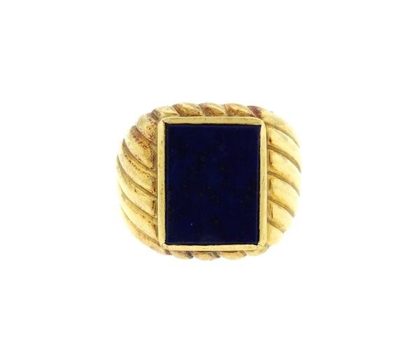 Italian 18k Gold Lapis Ring (1 of 3)