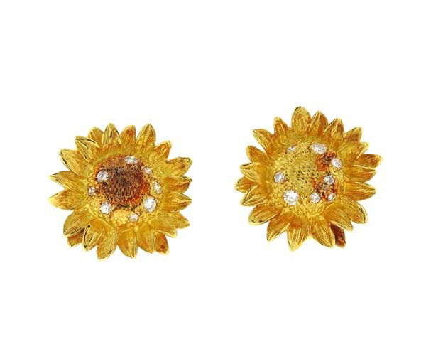 Asprey sunflower shop earrings