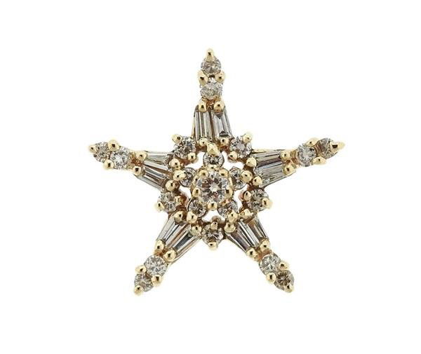 14k Gold Diamond Star Pendant (1 of 3)