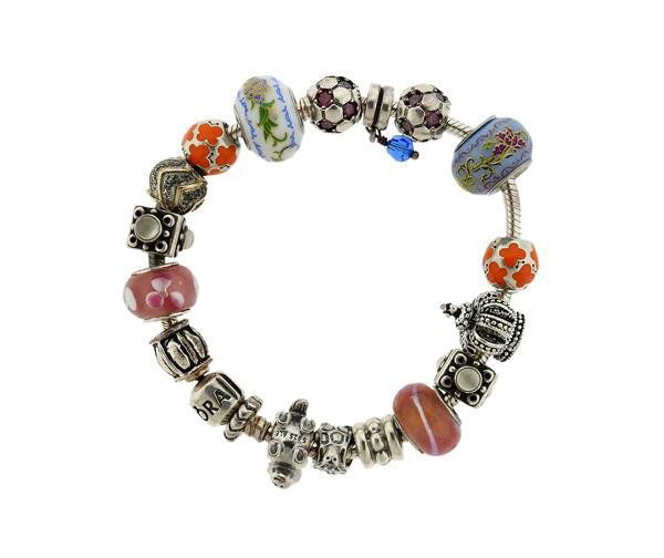 Pandora Sterling Silver Multi Charm Bracelet (1 of 3)
