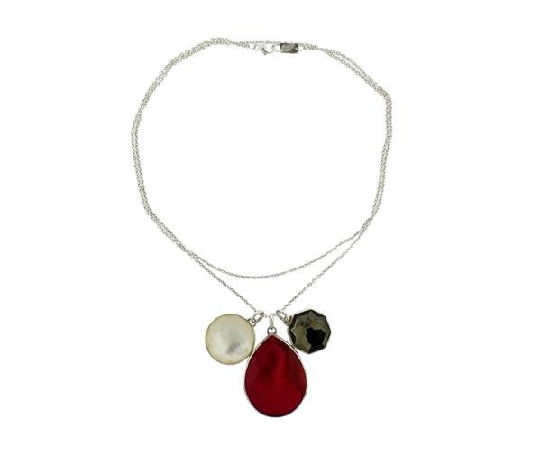 Ippolita Sterling MOP Hematite Crystal Necklace (1 of 4)