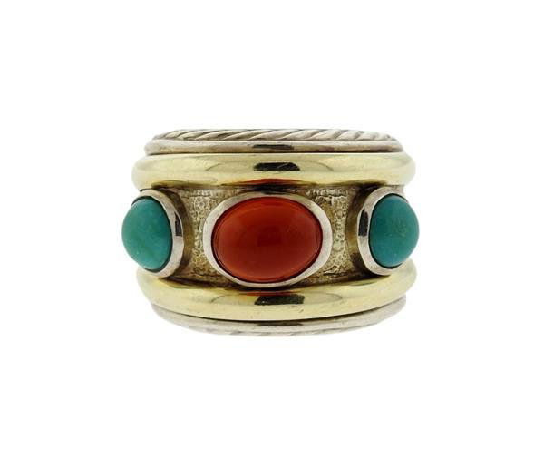 David Yurman Renaissance 14K Gold Sterling  Gemstone (1 of 4)