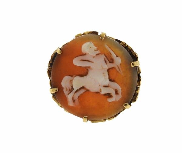 Antique 14K Gold Cameo Ring (1 of 3)