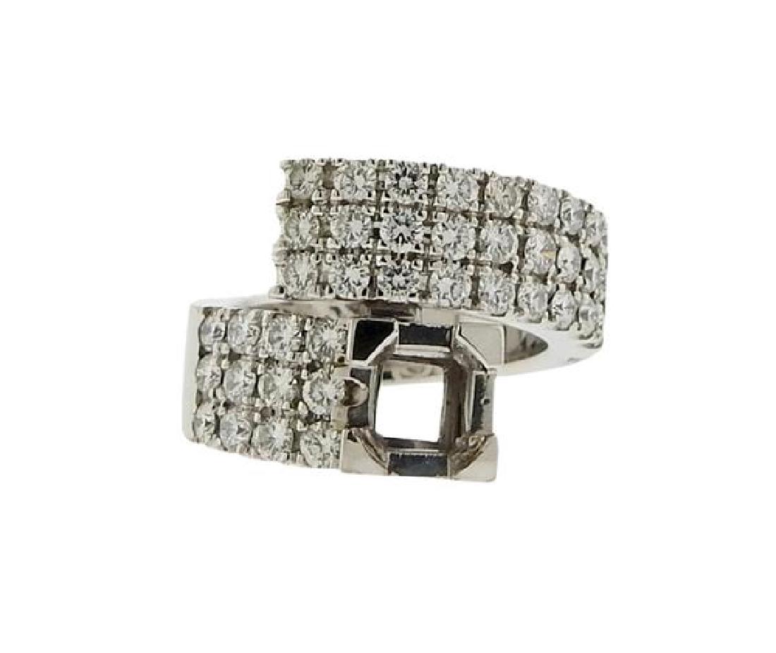 Ernest Oriol Barcelona18K Gold Diamond Bypass Ring (1 of 4)