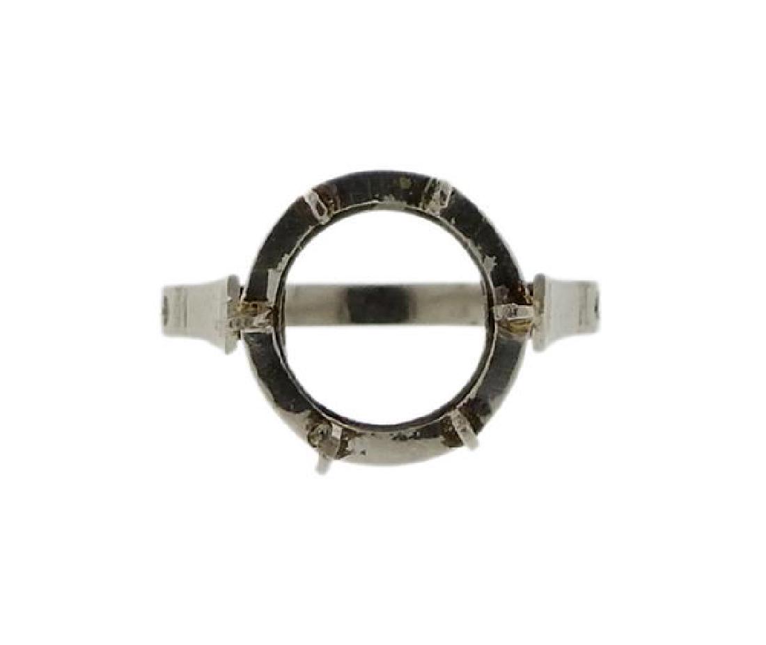 Antique Platinum Engagement Ring Mounting (1 of 3)