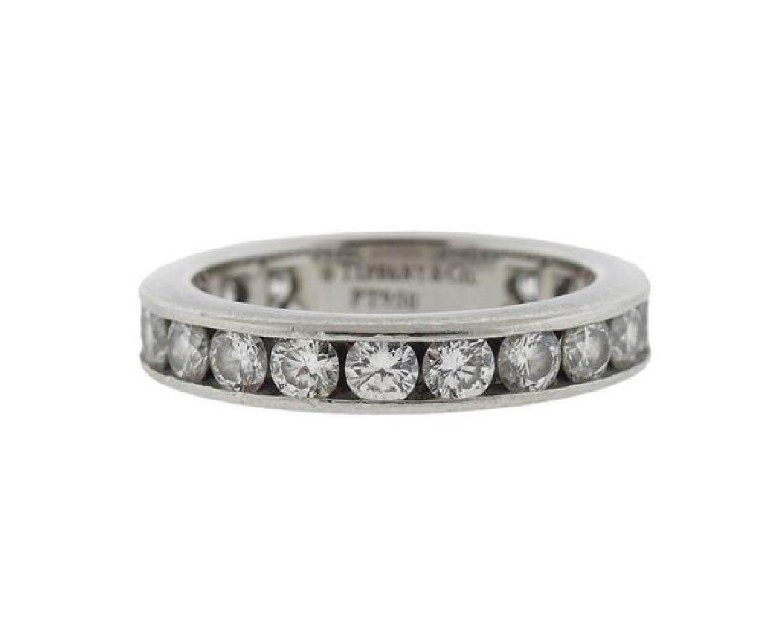 Tiffany & Co Platinum Diamond Wedding Band Ring (1 of 3)