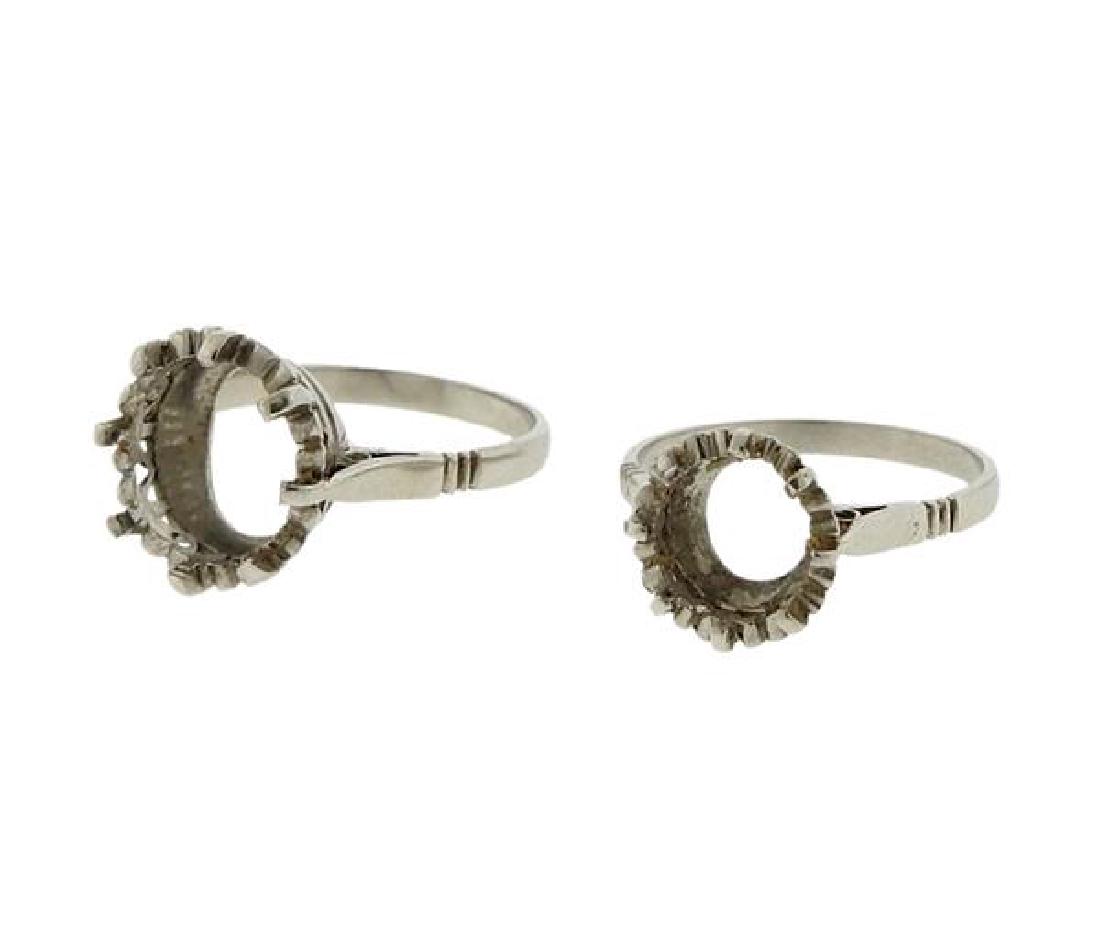 Platinum Engagement Ring Mounting Lot of 2 (1 of 7)