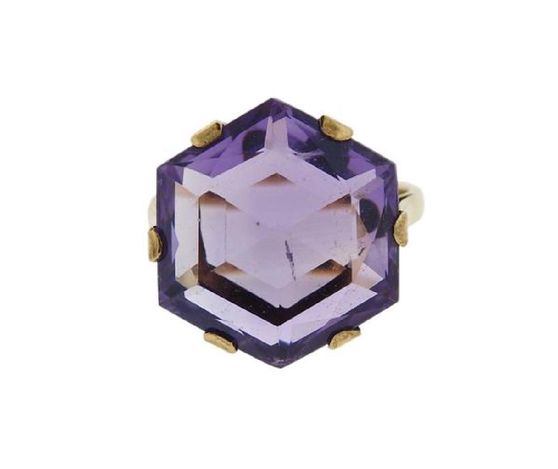 14K Gold Amethyst Cocktail Ring (1 of 4)