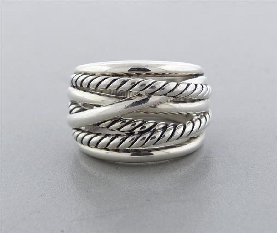 David Yurman Sterling  Crossover Wide Band Ring (1 of 3)