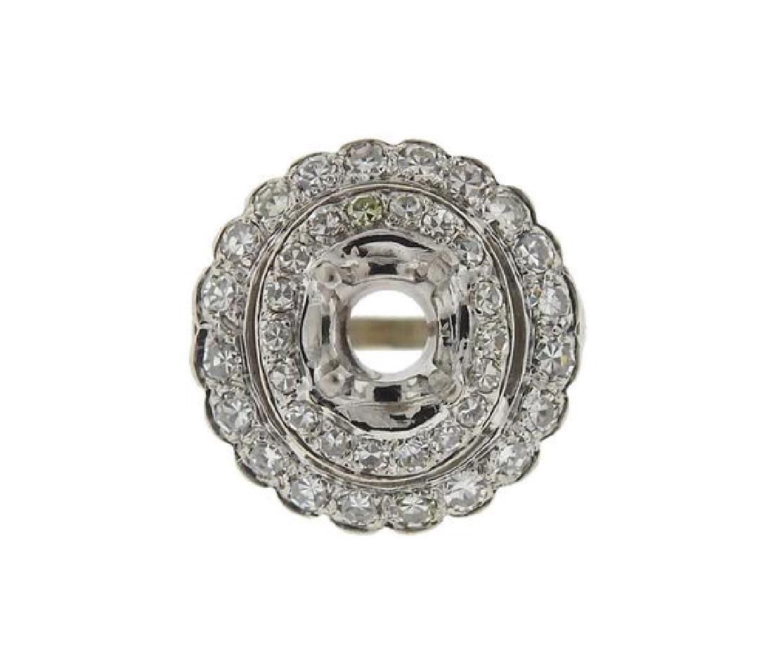 14K Gold Diamond Cluster Ring Mounting (1 of 4)