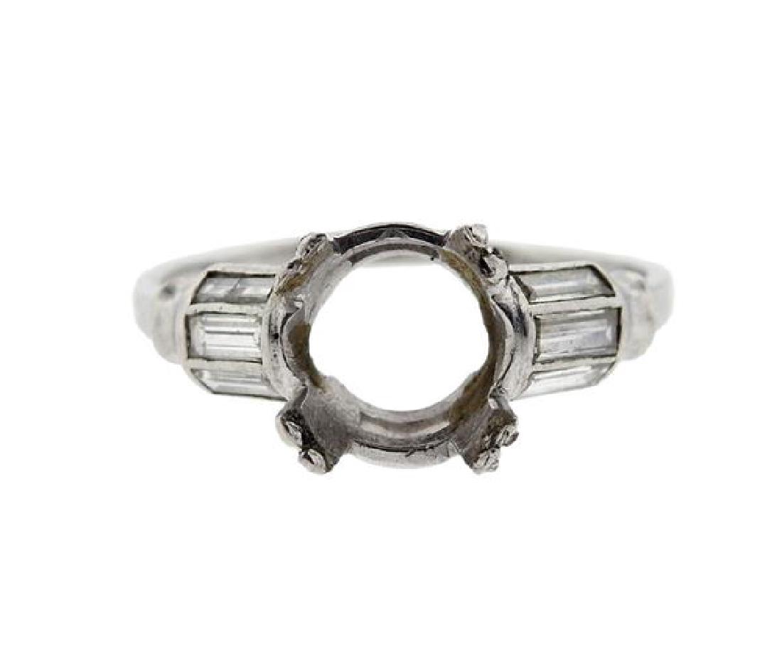 Platinum Diamond Engagement Ring Mounting (1 of 3)