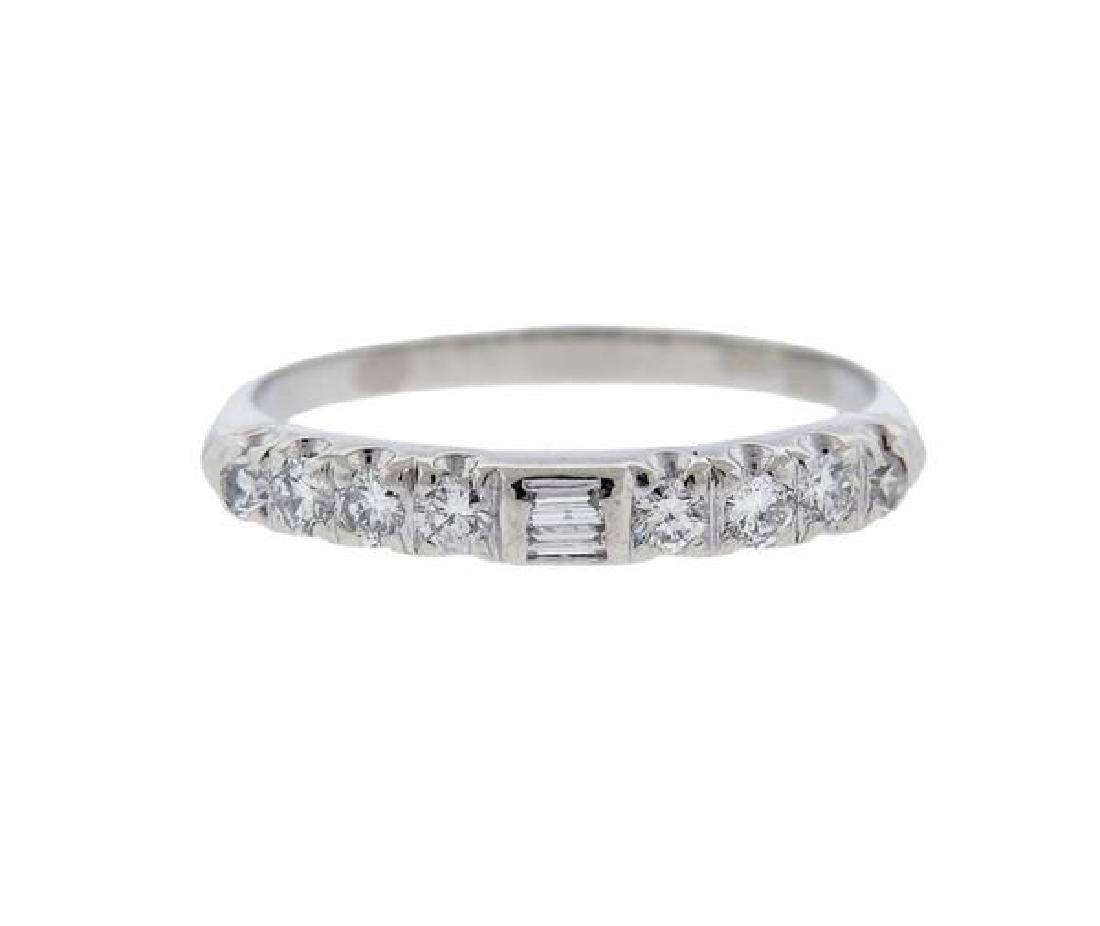 Platinum Diamond Half Band Ring (1 of 3)
