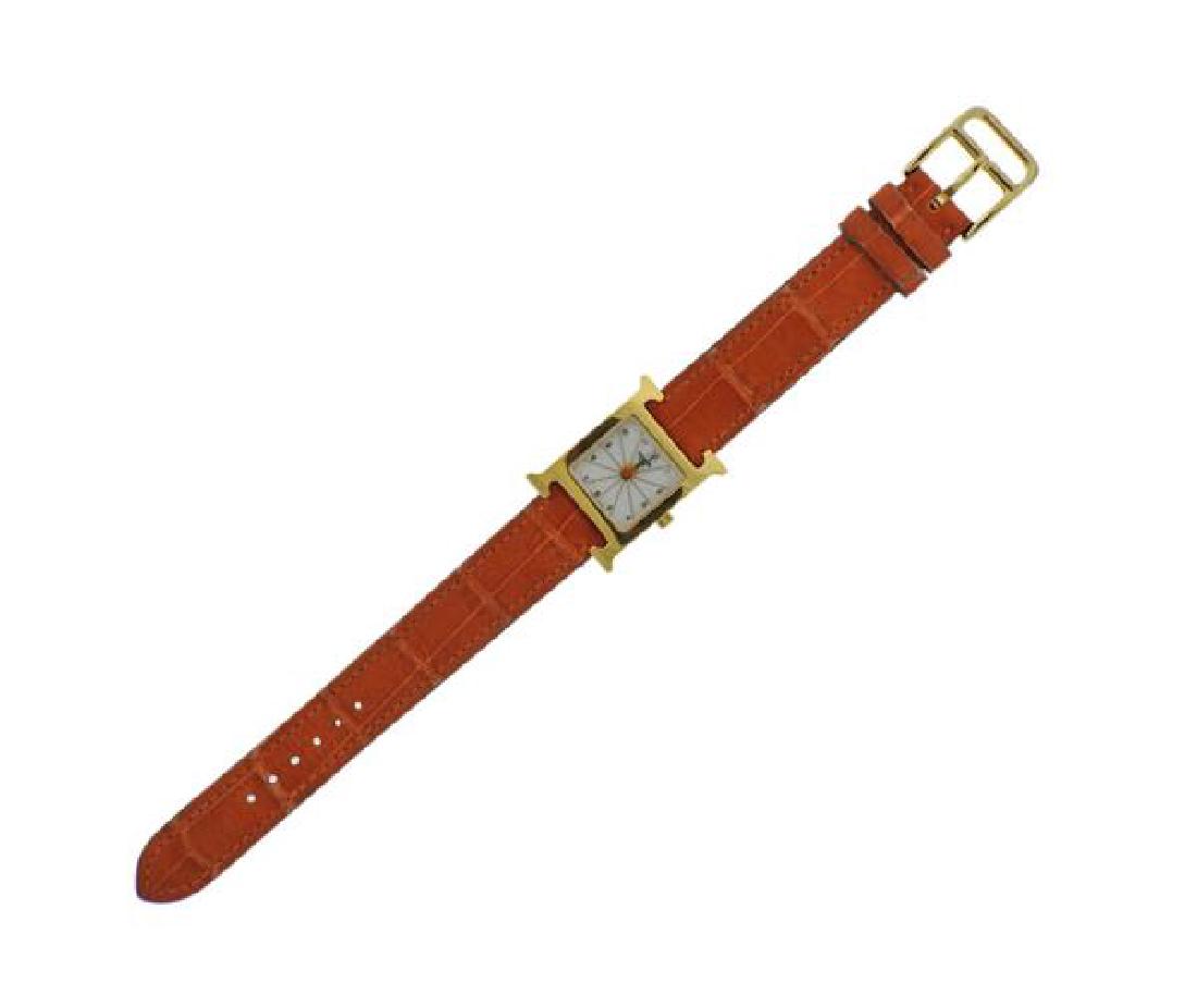 Hermes H Heure Stainless Steel Quartz Watch (1 of 3)