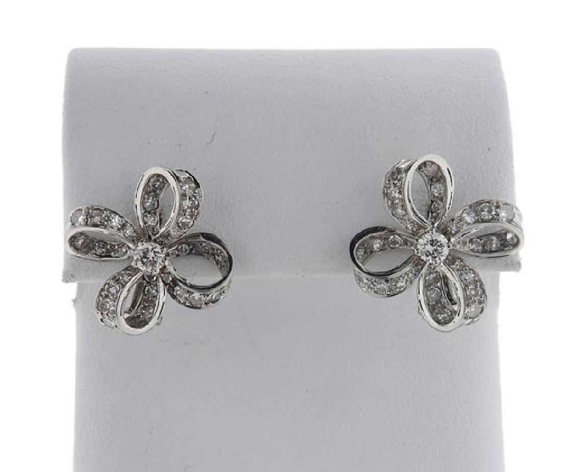 18K Gold Diamond Bow Earrings (1 of 3)
