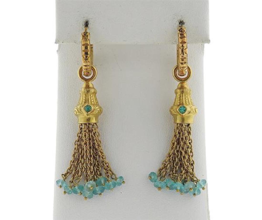 Loree Rodkin 18K Gold Green Blue Stone Day Night (1 of 4)