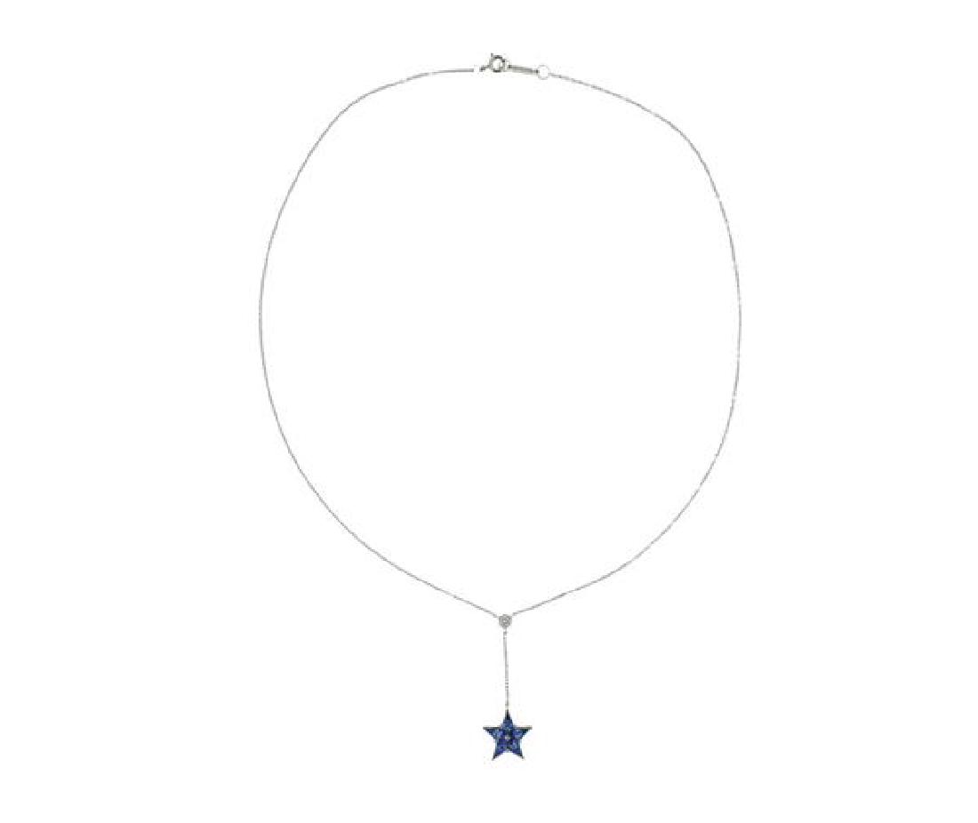 Tiffany & Co. Platinum Diamond Blue Stone Star (1 of 5)