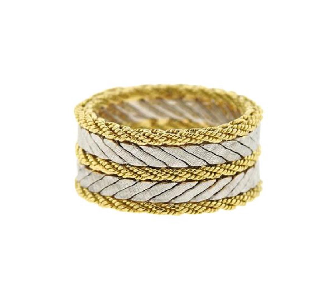 Buccellati 18K Two Tone Gold Band Ring (1 of 3)