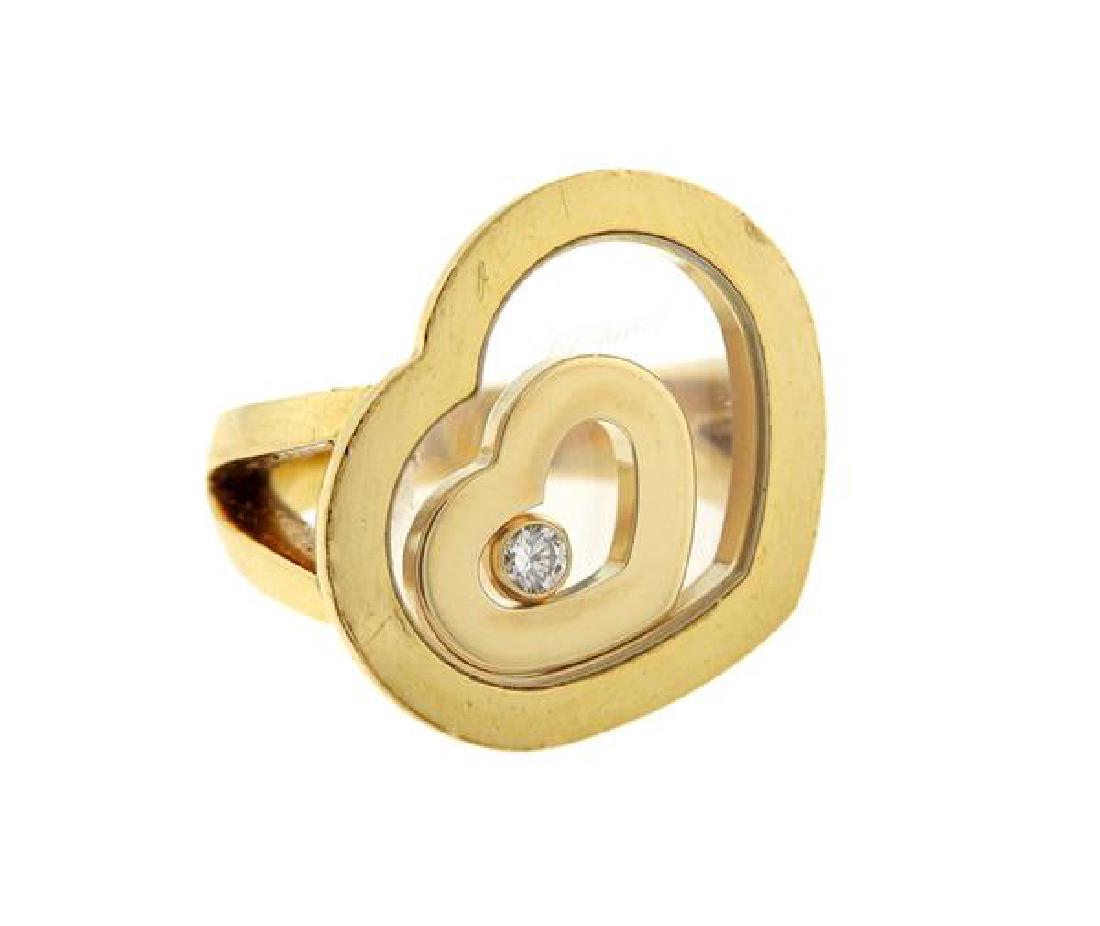 Chopard 18K Gold Diamond Happy Spirit Ring (1 of 6)
