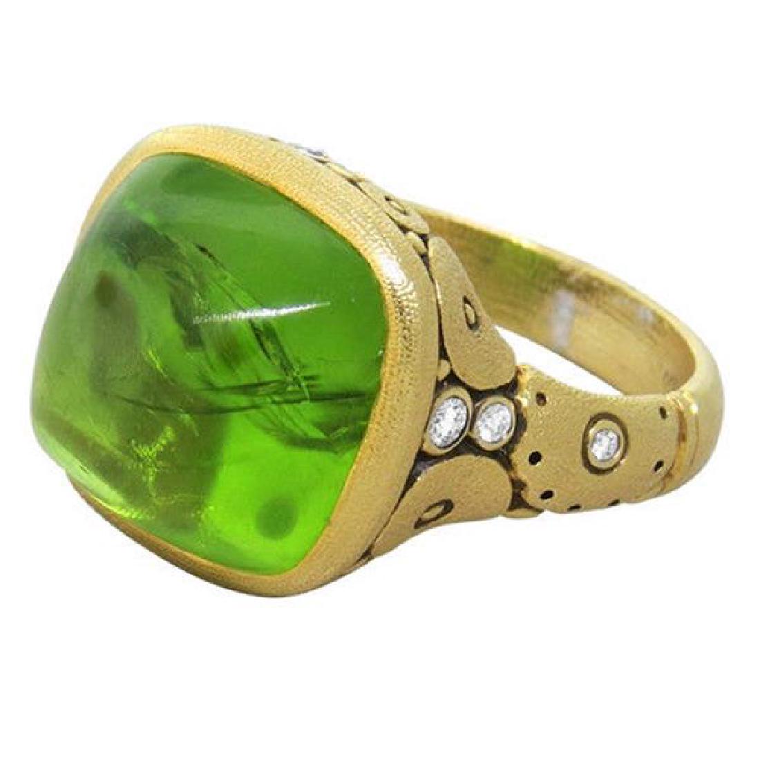 Alex Sepkus 18k Gold Diamond Peridot Ring (1 of 4)
