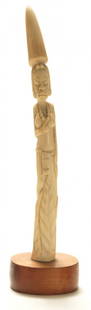 IVORY SCULPTURE: Ivory sculpture, H cm 44, Africa early XIX century