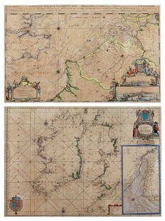 A PAIR OF PRINTS: A pair of naval theme prints