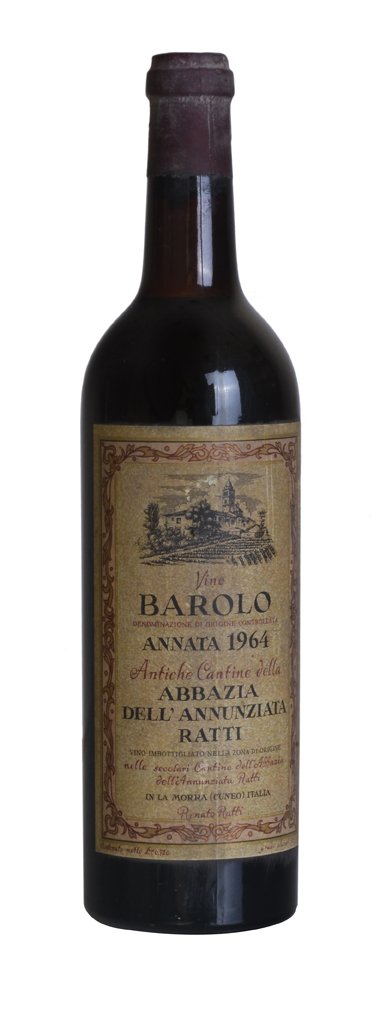 RENATO RATTI: Barolo Abbazia dell'Annunziata 1964 Red wine. Lt. 0,75