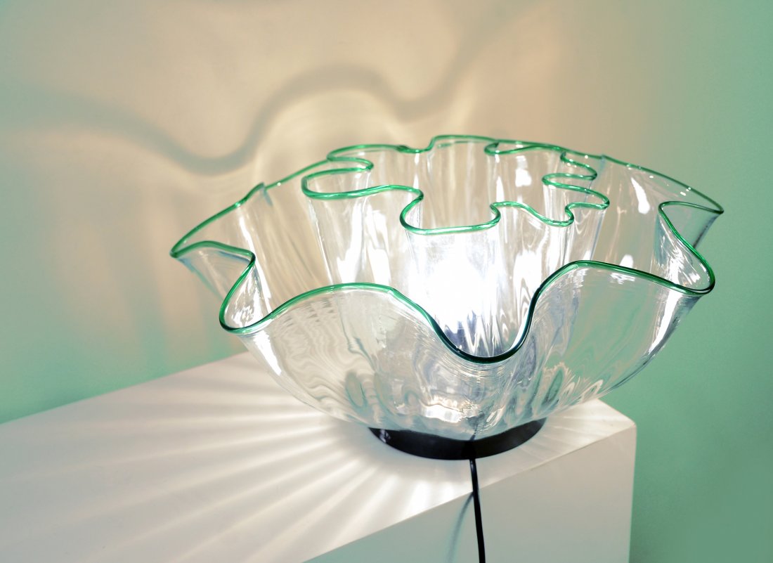 Adalberto Dal Lago: Desk lamp. Murano glass. Produced by Vistosi, 1960's. 9,84 x 20,47 in