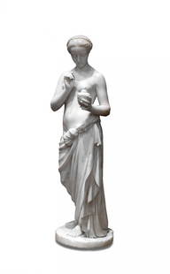 Fantacchiotti Odoardo: Feminine nude, Italy, mid XIX century, white Carrara marble, H cm 105