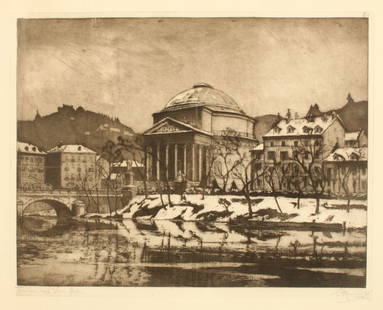 Francesco Mennyey: "Gran Madre", Turin, Cm 38x48, Signed Right Downward, Entitled Left Downward, Numbered Right Upward.