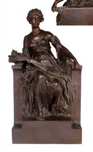Rubino Edoardo: The reader, glazed bronze, cm 50x24x12, signed on a side.