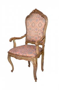 Armchair: Lacquered wood armchair, Piedmont, XVIII century