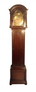 Pendulum clock: Pendulum clock tower shaped with Westminster bell, United Kingdom, XIX century, H cm 212