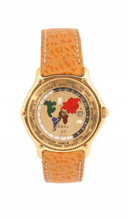 Ebel: Voyager made of yellow gold, with its case and warranty, diameter mm 38