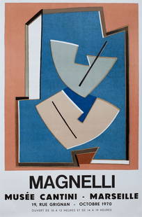 Magnelli Alberto: Musée Cantini - Marseille, 1970, litograph, cm 74x48